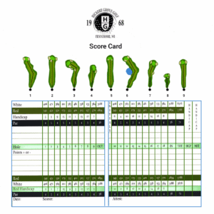 Hickory Grove Golf Course Score Card